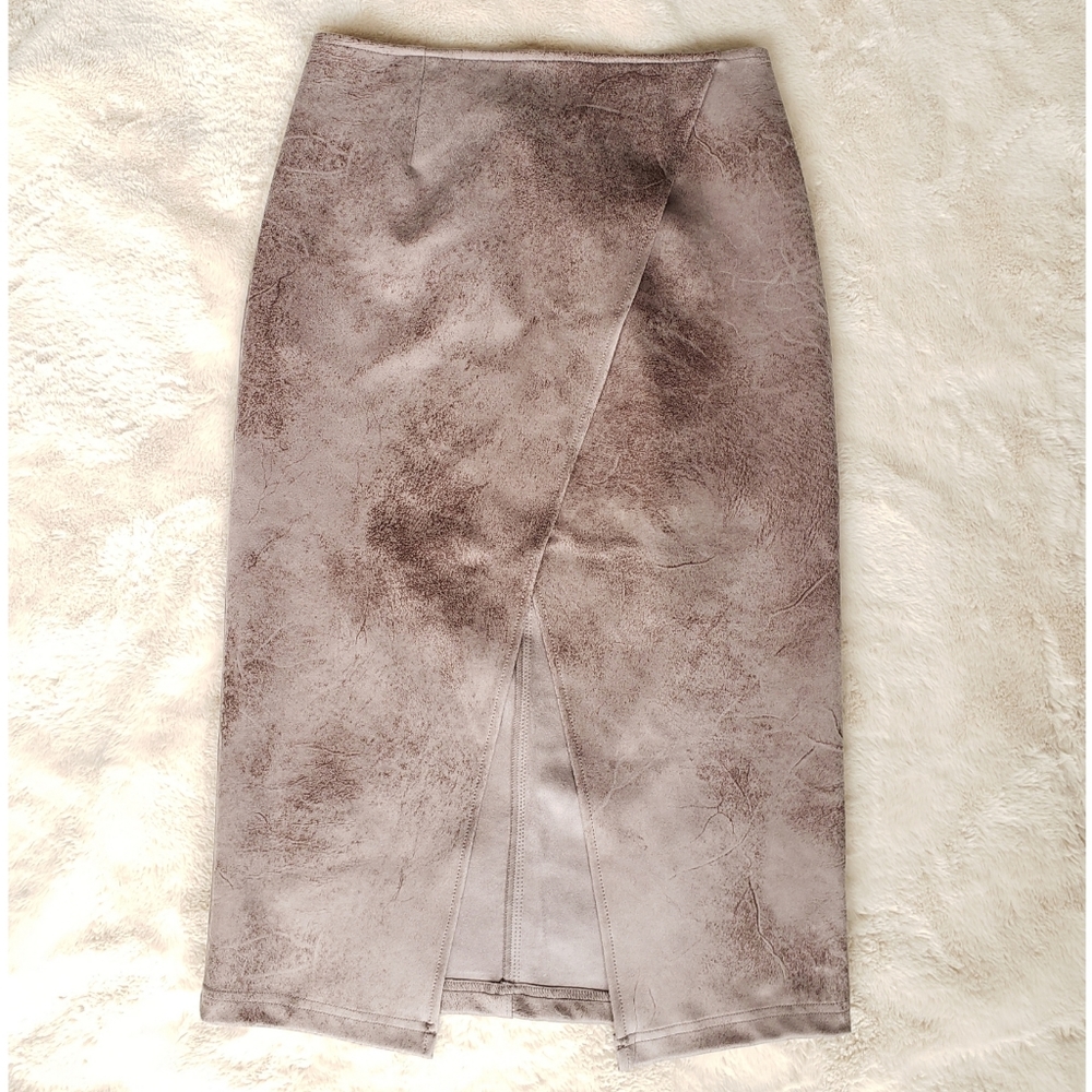 Free People suede pencil skirt